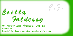 csilla foldessy business card
