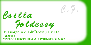 csilla foldessy business card